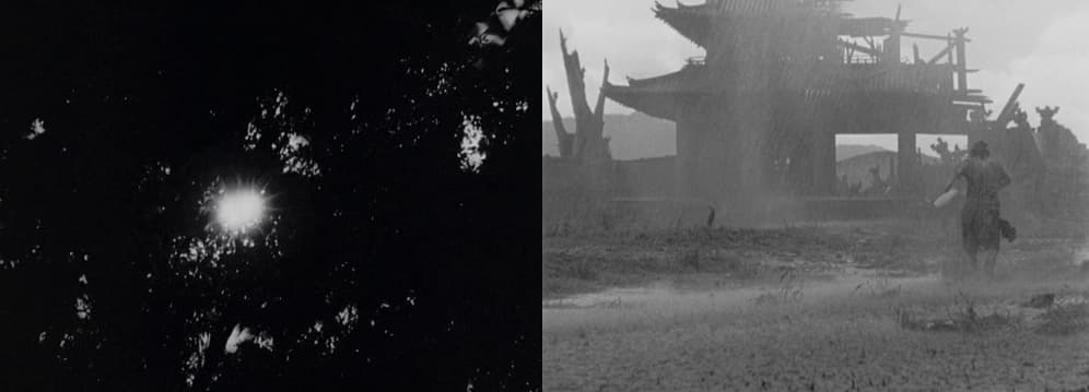Cenas do filme "Rashomon", de Akira Kurosawa